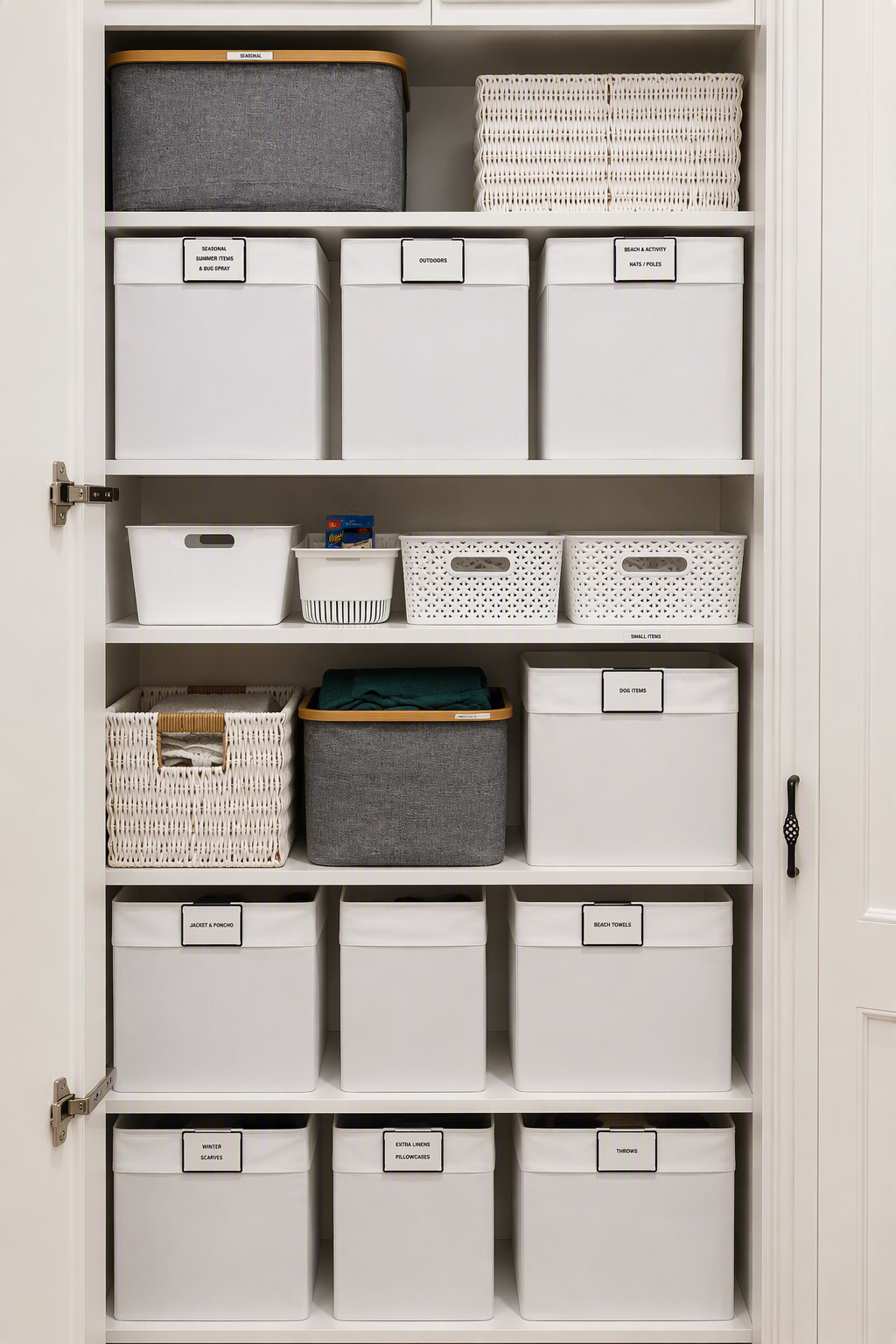 Organised linen cupboard
